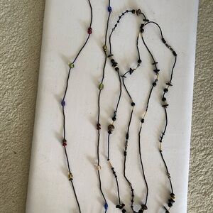 Elegant opalescent 3 strands of beads